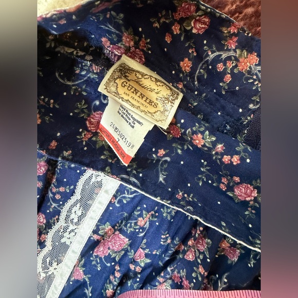 Jessica’s Gunnies Gunne Sax blue and pink floral maxi skirt, size 7 - Picture 4 of 4
